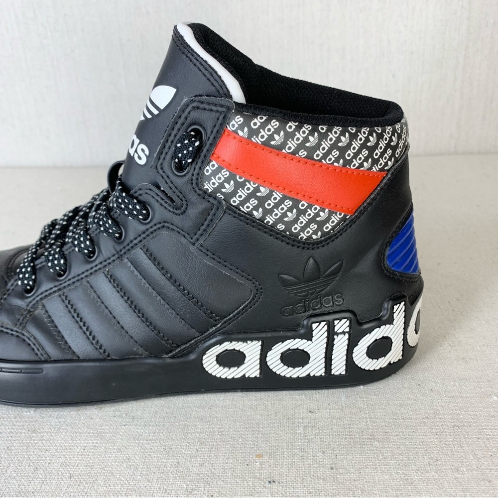 Adidas~Men’s Originals Hardcourt Hi Black Active Red, Blue Athletic Shoes~Sz‎ 8 - Picture 11 of 14